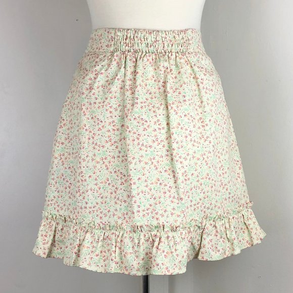Urban Outfitters Floral Hook & Eye Mini Skirt - Picture 2 of 3